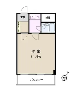 メゾンサンシャイン【9階】の間取り