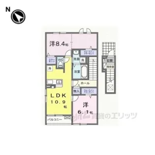 シャルール【2階】の間取り