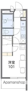 レオパレスFukasion五香【1階】の間取り