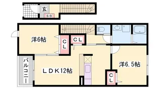 グレイスフル ヴィラII【2階】の間取り