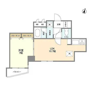 KDXレジデンス日本橋浜町【10階】の間取り
