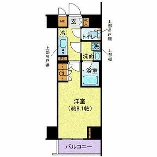 ディアレイシャス港区海岸【8階】の間取り