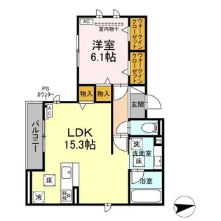クレスト田神【1階】の間取り