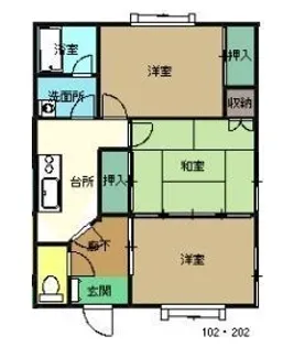 コーポきくた【2階】の間取り