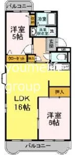 ハビテーションWADAIII【3階】の間取り