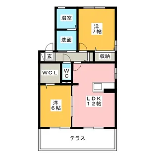 ローズコート和田【1階】の間取り