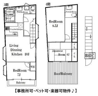 アドレス江古田3・4F【3階】の間取り