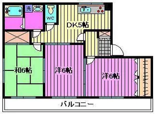 ヴィレッジ北栄【3階】の間取り