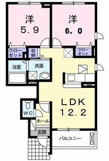 グアレンテ雅【1階】の間取り