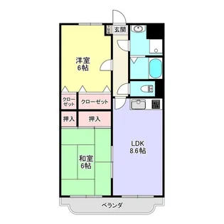 ロイヤルマンション天神【1階】の間取り