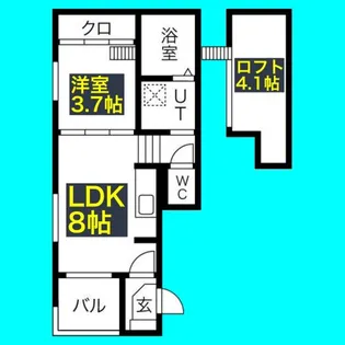 ハーモニーテラス八熊II【2階】の間取り