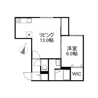 レストシティ北7条【4階】の間取り