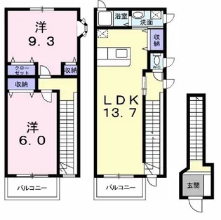 フリッシュII【2階】の間取り