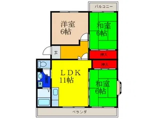 ヴェルドミール茨木【1階】の間取り