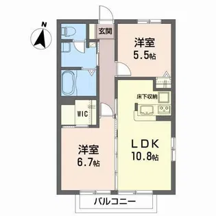 リヴィエール【1階】の間取り