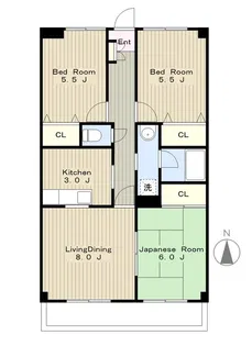 ベルヴィル【2階】の間取り