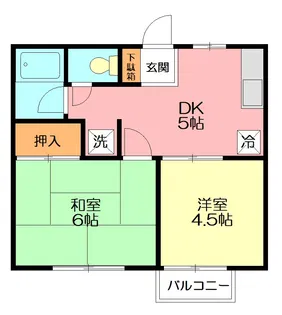 フラッツ片瀬山I【2階】の間取り