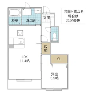 ローズ ティアラ【1階】の間取り