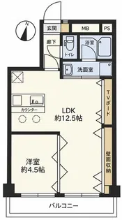 朝日関口マンション【9階】の間取り