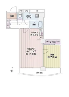 みなとみらい方面の眺望良好♪ヨコハマポートサイドロア壱番館【15階】の間取り