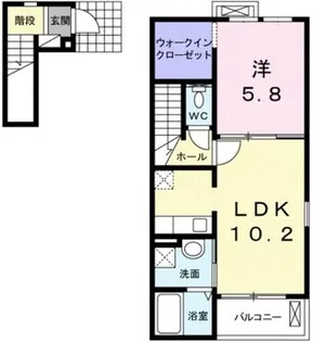 リバーサイド東B【2階】の間取り