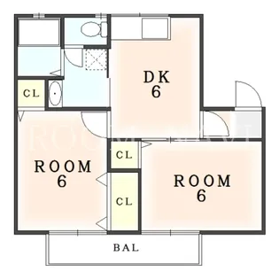 徳島県阿南市津乃峰町長浜【アパート】の間取り