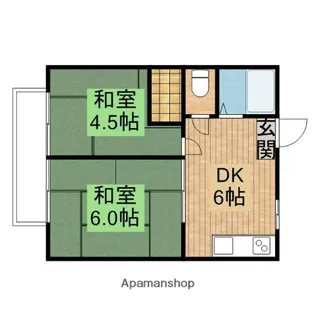 ヴィラベルディD【2階】の間取り