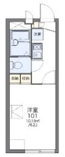 レオパレスハロー越谷【1階】の間取り