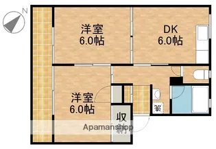 サンライズコーポ【2階】の間取り
