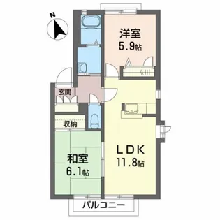 エコープラザX【2階】の間取り