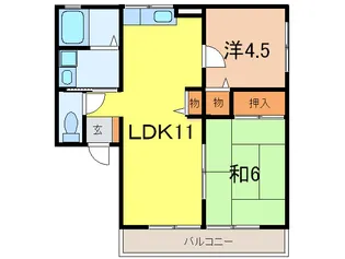 プリマベーラ芦屋【1階】の間取り