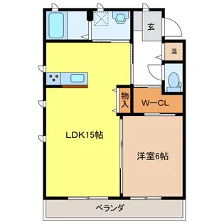 岐阜県岐阜市鏡島精華1【アパート】の間取り
