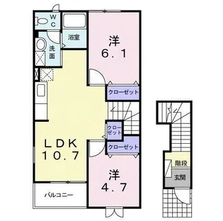 クレストールK2【2階】の間取り