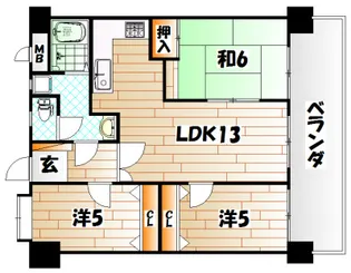 グランドパレス到津【2階】の間取り