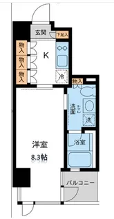 レジデンス白金パークフロント【6階】の間取り