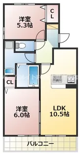 エスポワールM【2階】の間取り