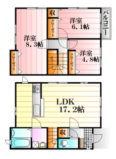 広島県広島市安佐南区長束西3【一戸建】の間取り