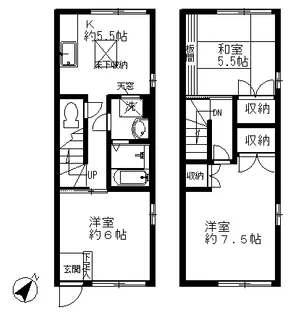 神奈川県藤沢市円行【一戸建】の間取り
