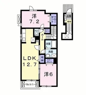 千葉県茂原市下永吉【アパート】の間取り