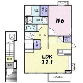 プリオールI【2階】の間取り