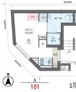 プラティーク神楽坂dual プラティーク神楽坂デュアル【1階】の間取り