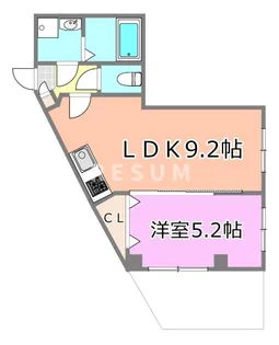 千葉県千葉市中央区新田町【マンション】の間取り