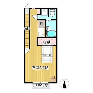 コーポユリカ2【2階】の間取り