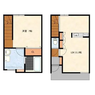 富山県富山市本郷町【一戸建】の間取り