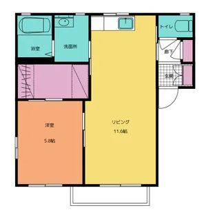 カーサ・マッローネ A【1階】の間取り