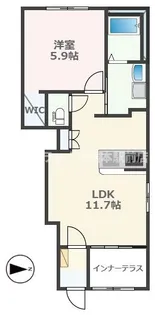 熊本県熊本市東区江津1【アパート】の間取り