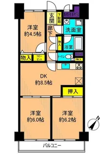 ニックハイム北品川【4階】の間取り