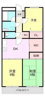 パレス国領【3階】の間取り