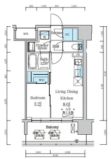 デュオフラッツ仙台木町通リネア【3階】の間取り
