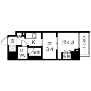 スパシエ蒲田グランドタワー【14階】の間取り
